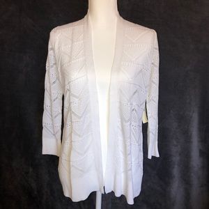 CYRUS White Cardigan Sweater Size Medium NWT